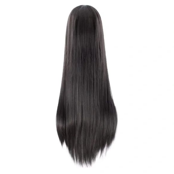 Morticia Straight Long Costume Anime Wig (Black) 40”
